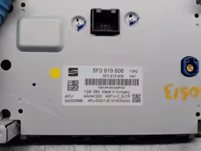 Автозапчастина б/у багатофункційний дисплей для seat leon (5f1) 1.4 16v tsi посилання на oem iam 5f0919606  qw00069b