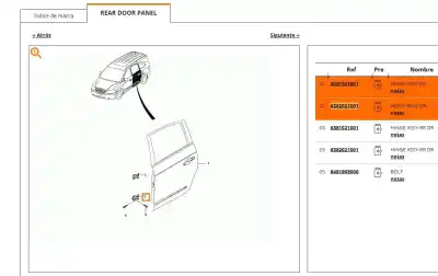 Автозапчастина б/у двері задні праві для ssangyong rodius 2.7 turbodiesel cat посилання на oem iam 6300421200  