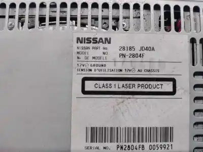 Автозапчастина б/у аудіо система / радіо cd для nissan qashqai / qashqai +2 i (j10, nj10, jj10e) 2.0 dci посилання на oem iam 28185jd40a  