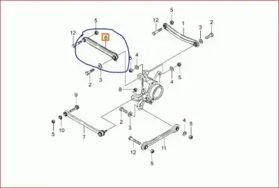 Автозапчасти б/у верхний задний правый рычаг подвески за ssangyong rodius 2.7 turbodiesel cat ссылки oem iam 665926  