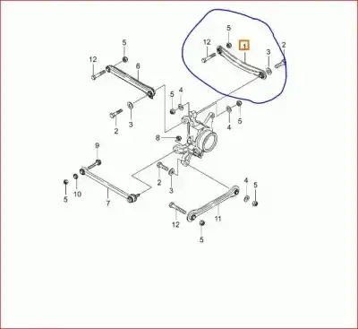 Pezzo di ricambio per auto di seconda mano braccio sospensione superiore posteriore destro per ssangyong rodius 2.7 turbodiesel cat riferimenti oem iam 665926  