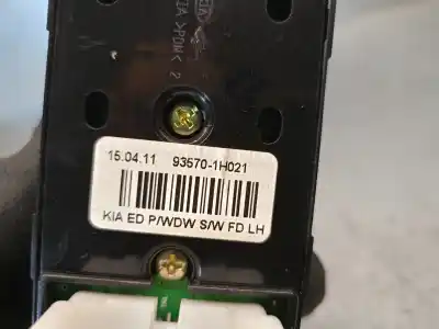 Second-hand car spare part left front power window switch for kia pro cee´d (ed) 1.6 crdi 90 oem iam references 935701h021  
