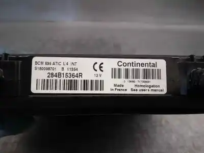 Peça sobressalente para automóvel em segunda mão caixa de fusíveis e relés por renault fluence (l3_) 1.5 dci (l30d l30l l306 l33f l33l l33m l33v l33w) referências oem iam 284b15364r  s180098701
