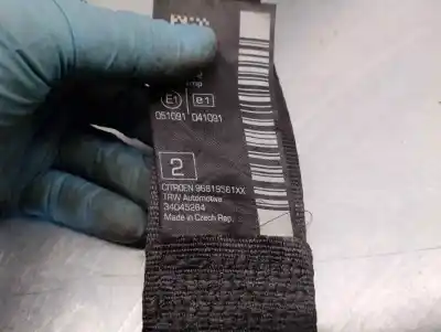 Peça sobressalente para automóvel em segunda mão cinto de segurança traseiro esquerdo por citroen c3 ii (sc_) 1.4 hdi 70 (sc8hzc sc8hr0 sc8hp4) referências oem iam 96819581xx  