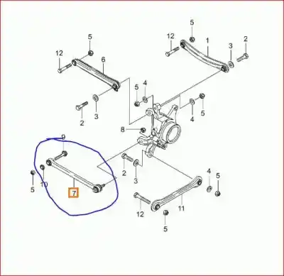 Gebrauchtes Autoersatzteil hinterer linker unterer lenker radaufhängung zum ssangyong rodius 2.7 turbodiesel cat oem-iam-referenzen 1513500253  