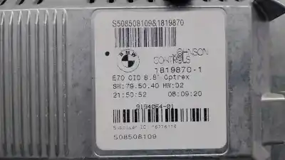 Second-hand car spare part multifunction display for bmw x5 (e70) 3.0 turbodiesel cat oem iam references 919406401  