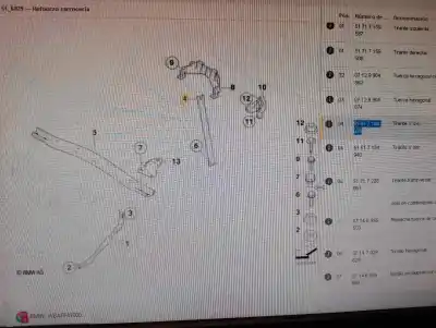 Second-hand car spare part left front bracket for bmw x5 (e70) 3.0 turbodiesel cat oem iam references 51617184939  