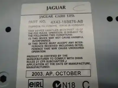 Автозапчастина б/у аудіо система / радіо cd для jaguar x-type i (x400) 2.0 d посилання на oem iam 4x4318b876ab  