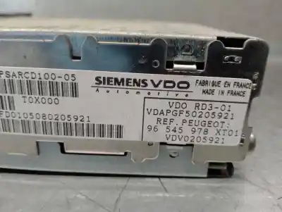 Pezzo di ricambio per auto di seconda mano impianto audio / radio cd per peugeot 307 break / sw (s1) 1.6 hdi riferimenti oem iam 96545978xt01  vdv0205921