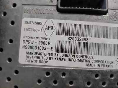 Pezzo di ricambio per auto di seconda mano display multifunzione per renault vel satis (bj0) 2.0 16v turbo riferimenti oem iam 8200326981  21676963