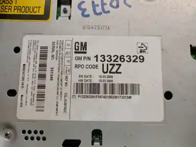 Автозапчастина б/у аудіо система / радіо cd для opel insignia a (g09) 2.0 cdti 4x4 (68) посилання на oem iam 13326329  