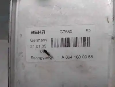 Peça sobressalente para automóvel em segunda mão radiador de óleo do motor por ssangyong rexton 2.7 turbodiesel cat referências oem iam a6641800065  