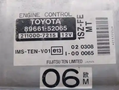 Tweedehands auto-onderdeel ecu motorcontroller voor toyota yaris (ncp1/nlp1/scp1) 1.0 cat oem iam-referenties 8966152065 fujitsu - 2110007215 