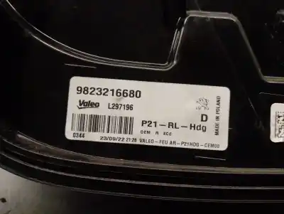 Автозапчасти б/у правый задний фонарь за peugeot 208 ii (ub_, up_, uw_, uj_) 1.2 puretech 100 ссылки oem iam 9823216680  9823216680