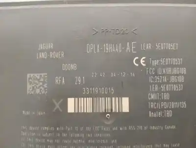 Second-hand car spare part electronic module for land rover range rover evoque (l538) 2.2 d 4x4 oem iam references dpla19h440ae jaguar 5e0770537 lr071385