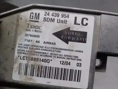 Автозапчастина б/у блок управління подушками безпеки для opel corsa c (x01) 1.3 cdti (f08, f68) посилання на oem iam 24439954 327963935 temic 