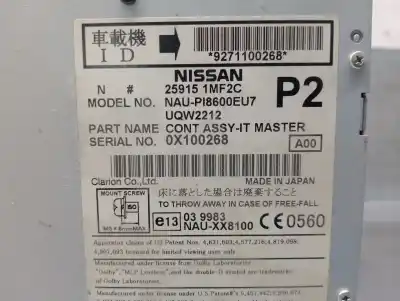 Автозапчасти б/у аудиосистема / радио cd за infiniti fx 3.0 v6 diesel cat ссылки oem iam 259151mf2c  259151mf2c