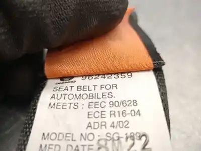 Second-hand car spare part front right seat belt for daewoo lanos (klat) 1.5 oem iam references 96242359  