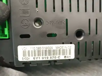 Автозапчасти б/у приборная доска за skoda fabia i combi (6y5) 1.4 16v ссылки oem iam 6y1919870c vdo 110080016 6y1919860c