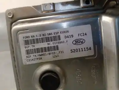 Second-hand car spare part ecu engine control for ford ka (ru8) 1.2 oem iam references 52011154 bc0116860 