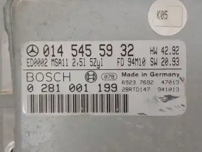 Gebrauchtes Autoersatzteil ecu-motorsteuergerät uce motorsteuergerät zum mercedes clase c (w202) c 250 d (202.125) oem-iam-referenzen 0145455932 bosch 0281001199 