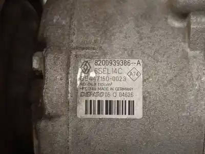 Second-hand car spare part air conditioning compressor for renault megane iii fastback (bz0/1_, b3_) 1.5 dci (bz0c) oem iam references 8200939386 4471500023 denso 8200939386
