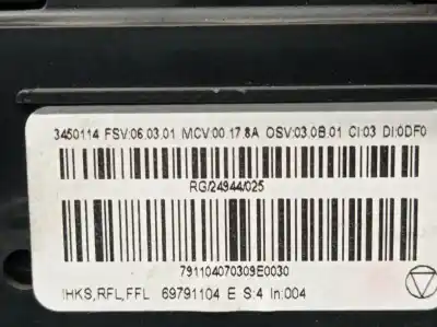 Second-hand car spare part heating / air conditioning control panel for mini mini (r56) cooper oem iam references 69791104  