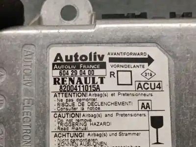 Second-hand car spare part airbag control unit for renault grand scénic ii (jm0/1_) 1.9 dci (jm0g, jm12, jm1g, jm2c) oem iam references 8200411015a 604290400 autoliv 