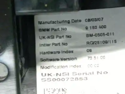 Second-hand car spare part dashboard for mini mini (r56) cooper oem iam references 9153400  62109325821