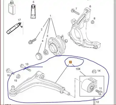 Автозапчасти б/у передний правый нижний рычаг подвески за opel vectra c (z02) 1.9 cdti (f69) ссылки oem iam 352052  352052
