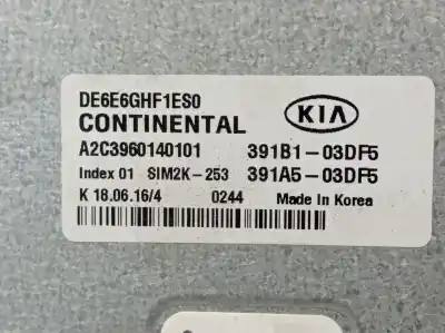 Second-hand car spare part ecu engine control for kia niro (de) 1.6 gdi hybrid oem iam references 391b103df5  