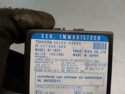 Pièce détachée automobile d'occasion module immobilisateur antidémarrage pour toyota land cruiser 90 (_j9_) 3.0 td (kzj90, kzj95) références oem iam 8978060070  627639000