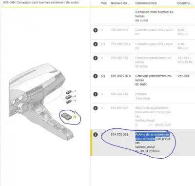 Second-hand car spare part electronic module for seat ibiza v (kj1, kjg) 1.0 tgi oem iam references 81a035502  