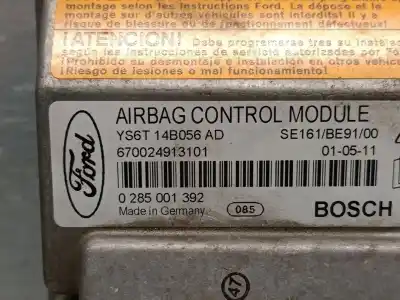 Second-hand car spare part airbag control unit for ford fiesta iv (ja_, jb_) 1.3 i oem iam references ys6t14b056ad 0285001392 bosch 