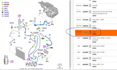Автозапчастина б/у труби кондиціонації для ford ecosport 1.0 ecoboost посилання на oem iam hn1119f618ba  hn1119f618ba