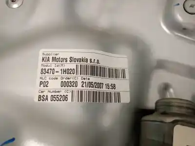 Автозапчасти б/у регулятор стекла заднего левого за kia cee'd fastback (ed) 1.6 ссылки oem iam 834701h020  834711h010