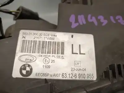 Peça sobressalente para automóvel em segunda mão farol / farolim esquerdo por bmw 3 (e46) 318 i referências oem iam 63126910955  63127165769