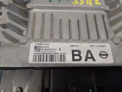 Gebrauchtes Autoersatzteil ecu-motorsteuergerät uce motorsteuergerät zum nissan qashqai (j10) 1.5 dci turbodiesel cat oem-iam-referenzen 23710jd59c s180033107 siemens 