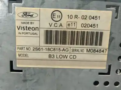 Автозапчастина б/у аудіо система / радіо cd для ford fiesta v (jh_, jd_) 1.4 tdci посилання на oem iam 2s6118c815ag  1535062