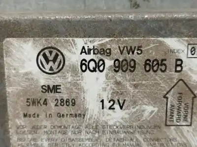 Автозапчасти б/у блок управления подушками безопасности за volkswagen passat b5 (3b2) 1.9 tdi ссылки oem iam 6q0909605b 5wk42869 siemens 