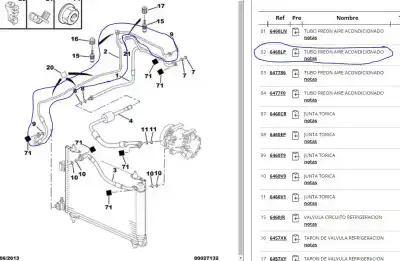 Автозапчастина б/у труби кондиціонації для citroen c5 ii (rc_) 1.6 hdi (rc8hzb) посилання на oem iam 9650885580  6460lp