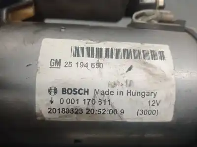 Автозапчасти б/у двигатель запускается за opel zafira tourer c (p12) 1.4 (75) ссылки oem iam 25194650 0001170611 bosch 