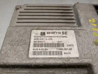 Pezzo di ricambio per auto di seconda mano centralina motore per opel corsa c (x01) 1.3 cdti (f08, f68) riferimenti oem iam 55197119  