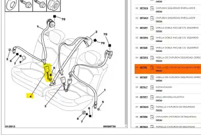 İkinci el araba yedek parçası kemer kanca için citroen c5 i (dc_) 2.0 hdi (dcrhzb. dcrhze) oem iam referansları 8973pj  8973pj