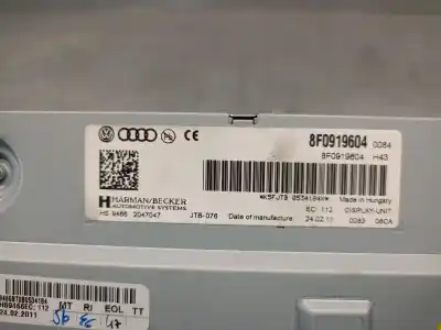 Автозапчастина б/у багатофункційний дисплей для audi a6 c6 avant (4f5) 2.0 tdi посилання на oem iam 8f0919604  