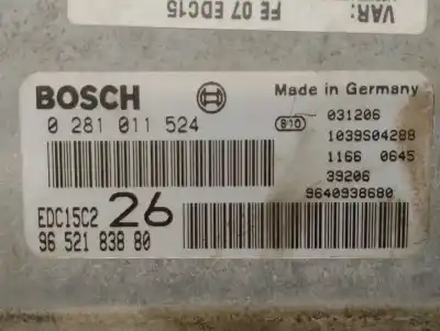 İkinci el araba yedek parçası ecu motor kontrol cihazi için citroen c5 i (dc_) 2.0 hdi (dcrhzb. dcrhze) oem iam referansları 9652183880 0281011524 bosch 