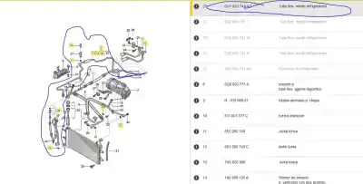 Pièce détachée automobile d'occasion tuyaux de climatisation pour seat cordoba (6l2) 1.9 tdi références oem iam 6q1820741ag  6q1820741ag