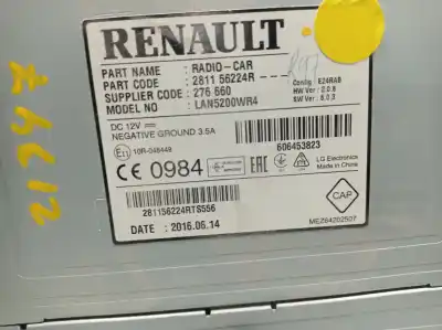 Автозапчастина б/у аудіо система / радіо cd для dacia dokker monospace (ke_) 1.5 dci (keaj, keah) посилання на oem iam 281156224r lan5200wra 