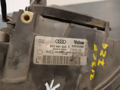 Автозапчастина б/у ліва фара для audi a4 b6 (8e2) 1.9 tdi посилання на oem iam 8e0941003f 89305690 valeo 8e0941029c