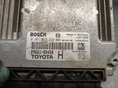 Автозапчасти б/у блок управления двигателем за toyota yaris (_p9_) 1.4 d-4d (nlp90_) ссылки oem iam 896610d450 0281012322 bosch 